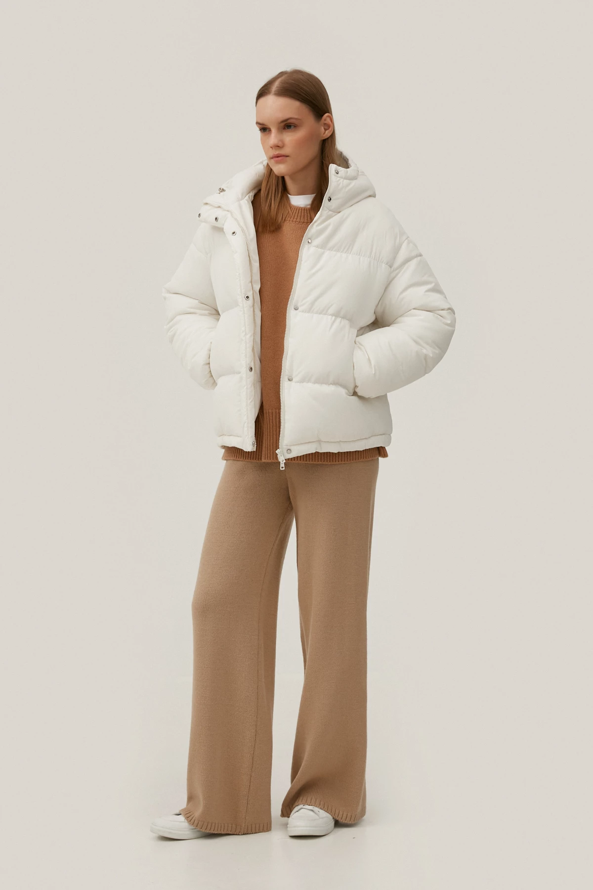 Milky quilted jacket with eco-down insulation, photo 3