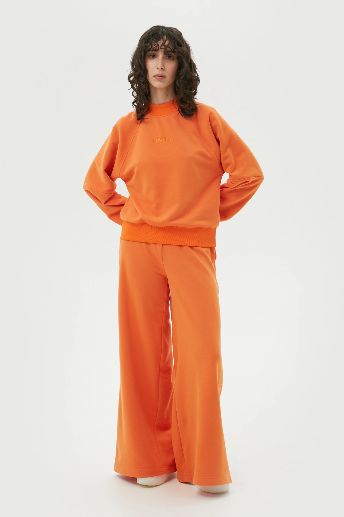 Orange oversize jersey pants, photo 3