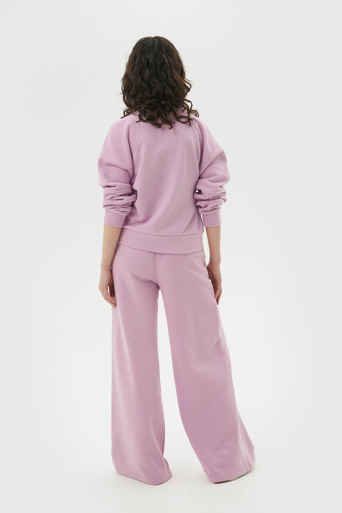 Lilac oversize jersey pants, photo 4