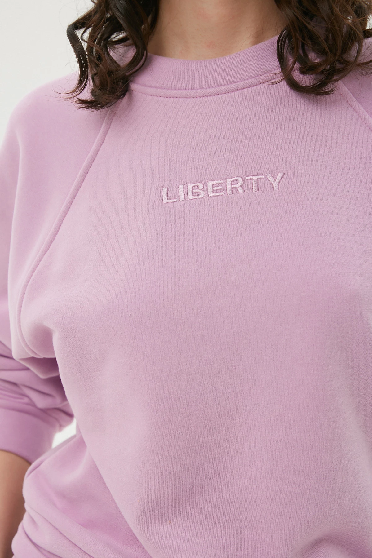 Lilac cropped jersey sweatshirt "Liberty", photo 4
