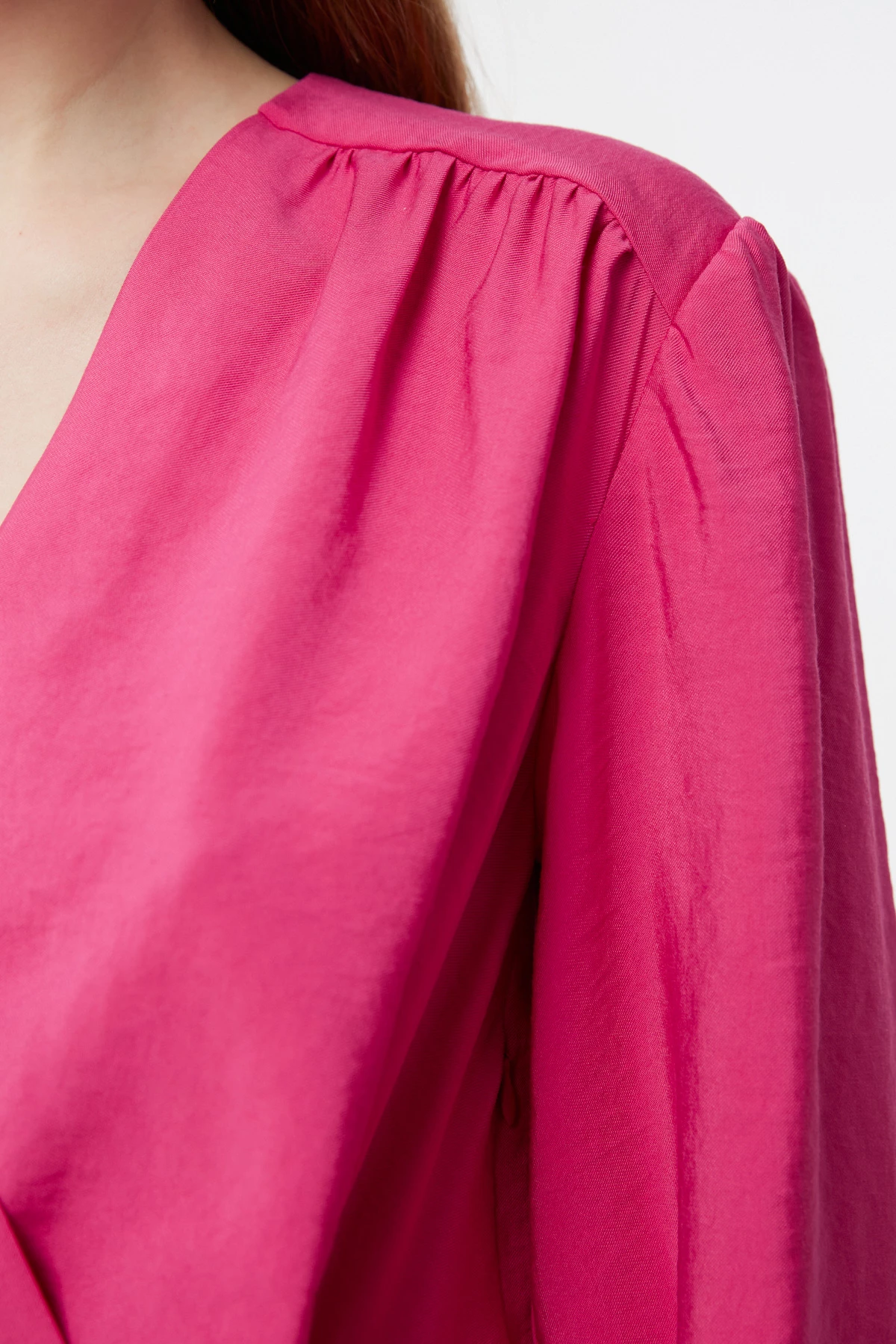 Фуксія сукня подовжене міді на затин з віскози, фото 6