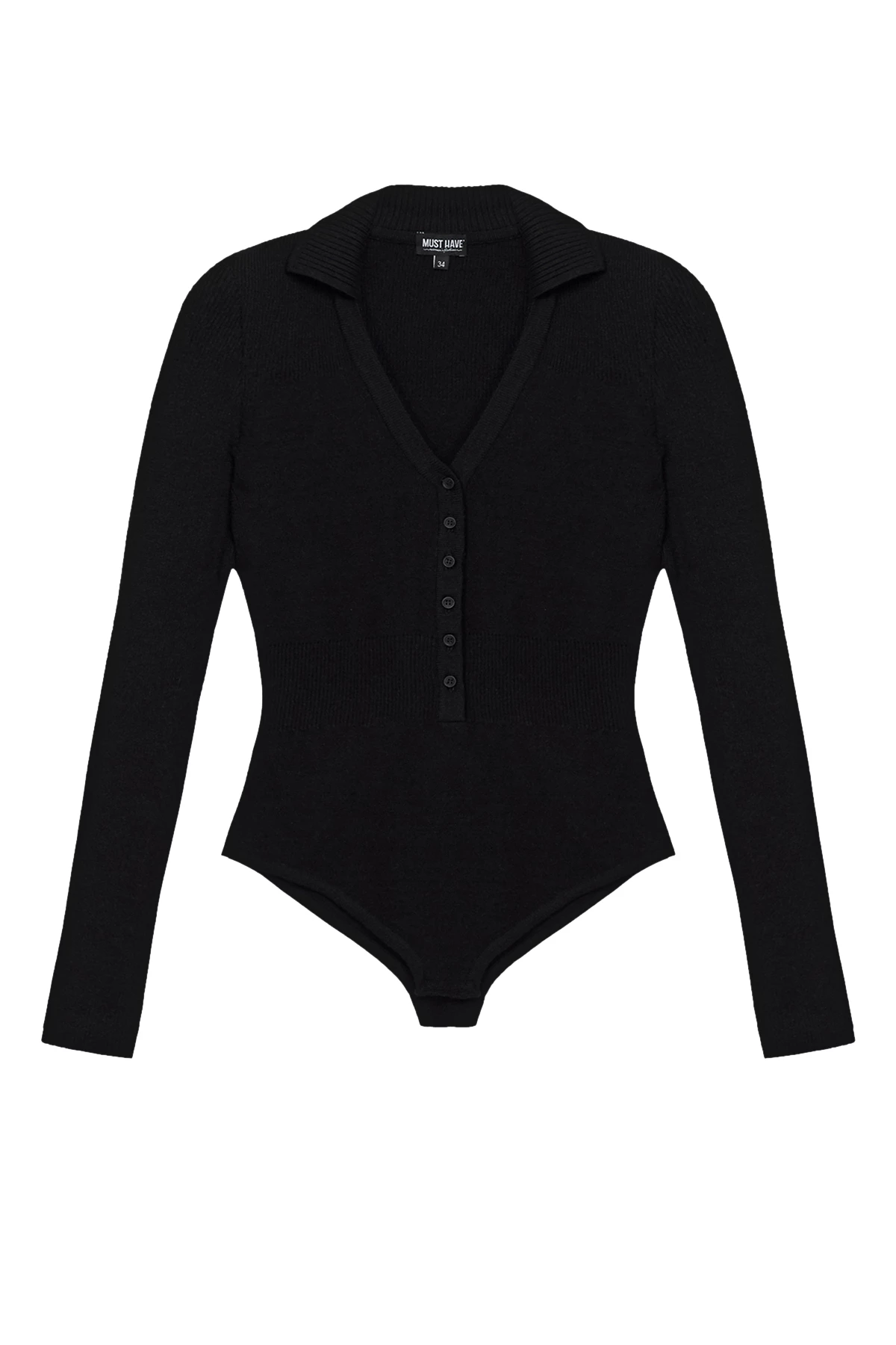 Black knitted bodysuit with viscose, photo 6