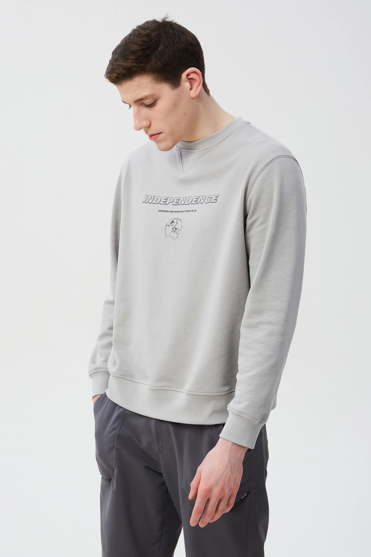 Grey unisex sweatshirt with "Independence" print, photo 7