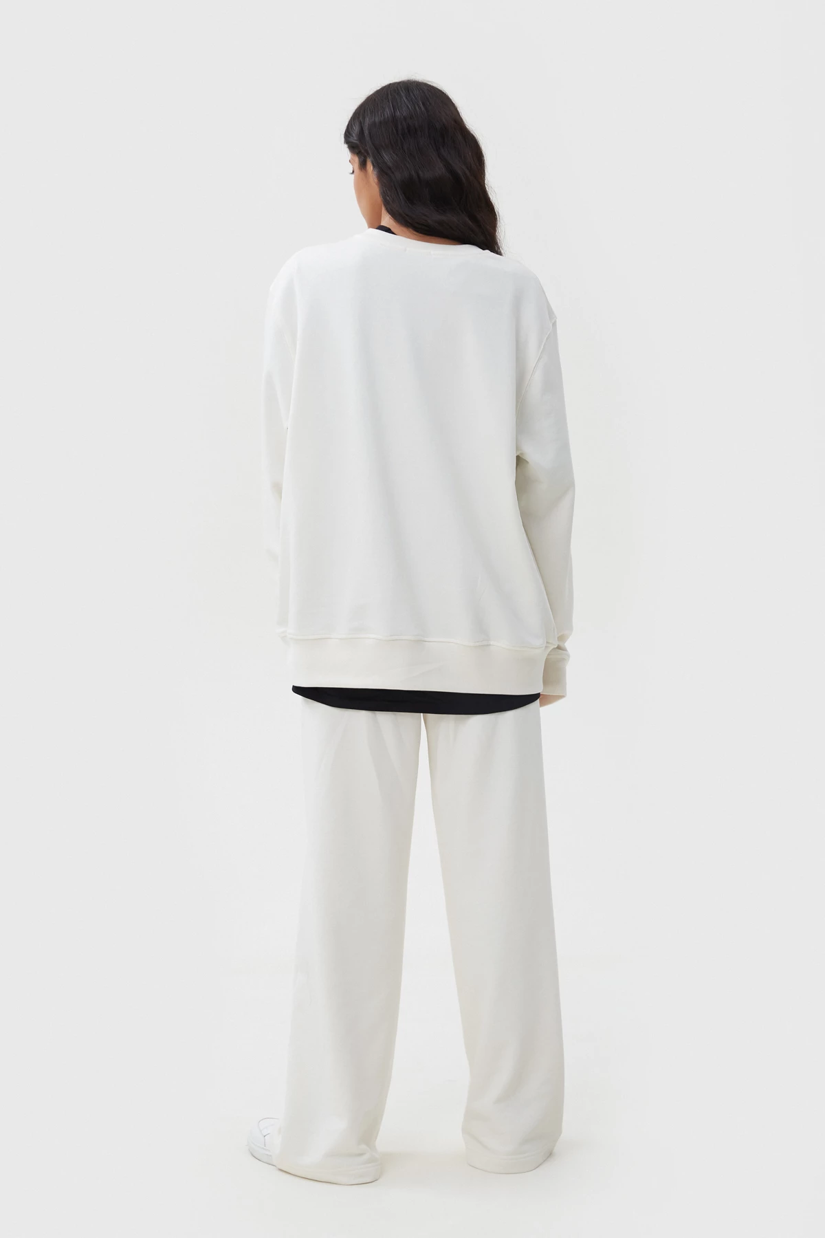 Milky loose fit jersey pants, photo 4