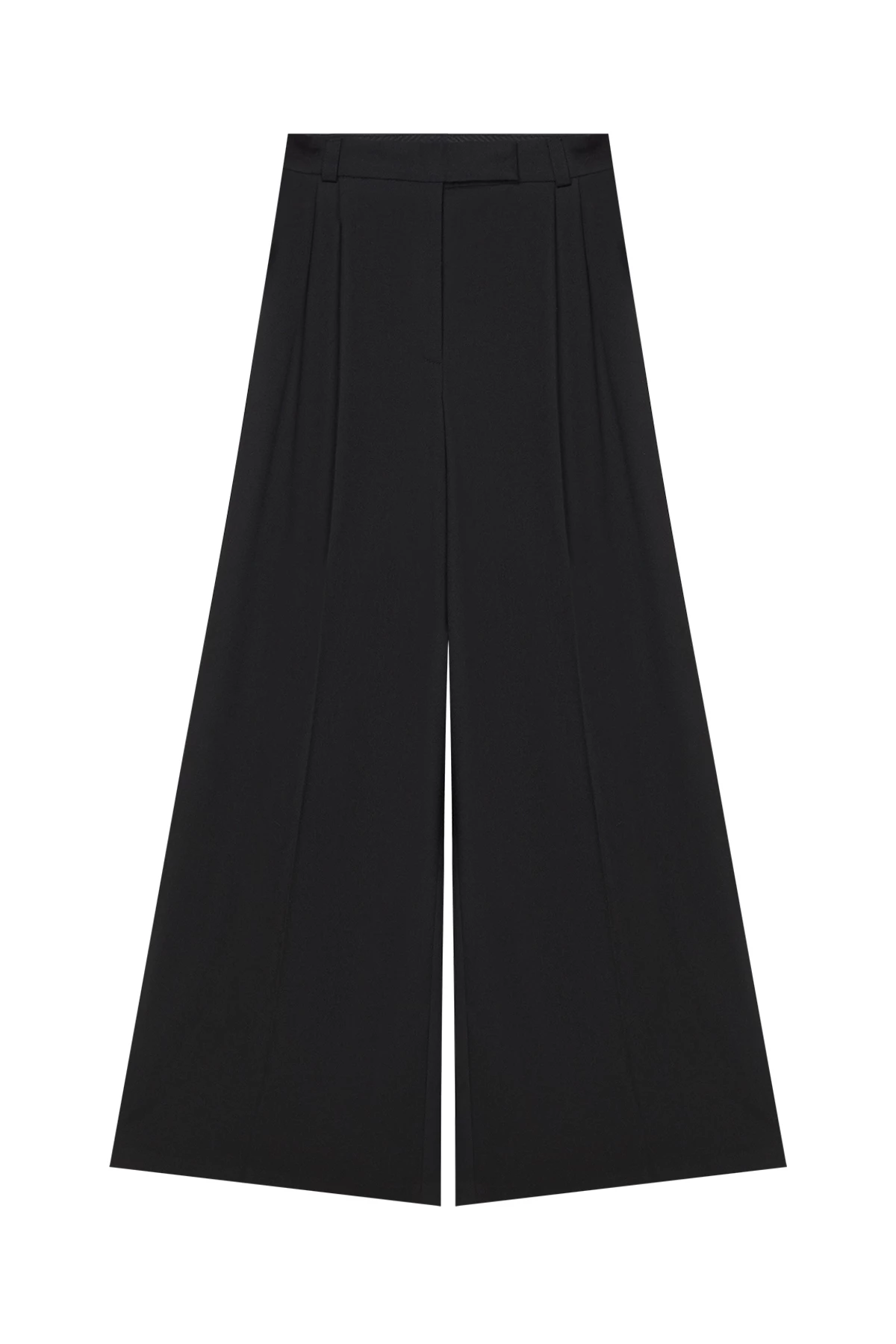 Black palazzo pants made of suit fabric with viscose, photo 6