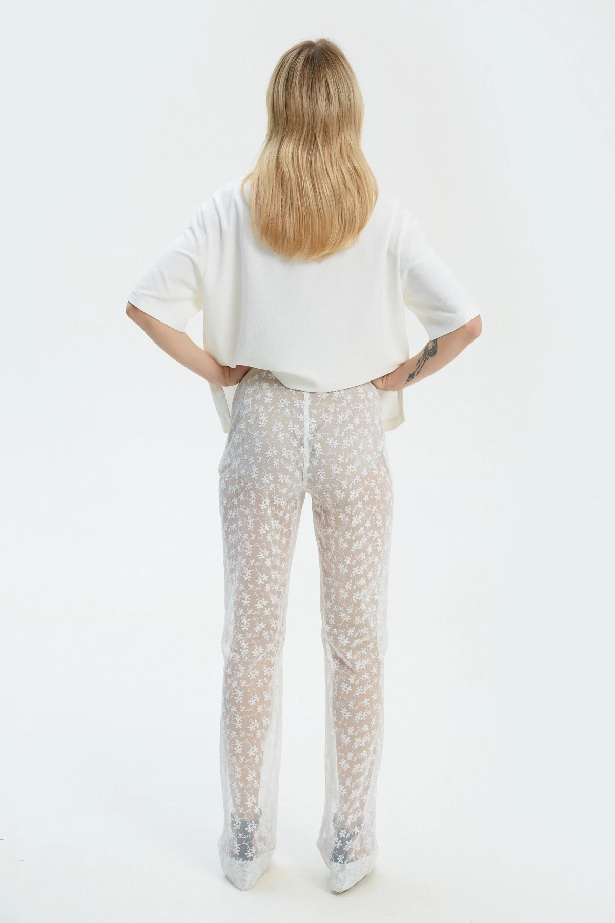 Milky flared lace pants, photo 3