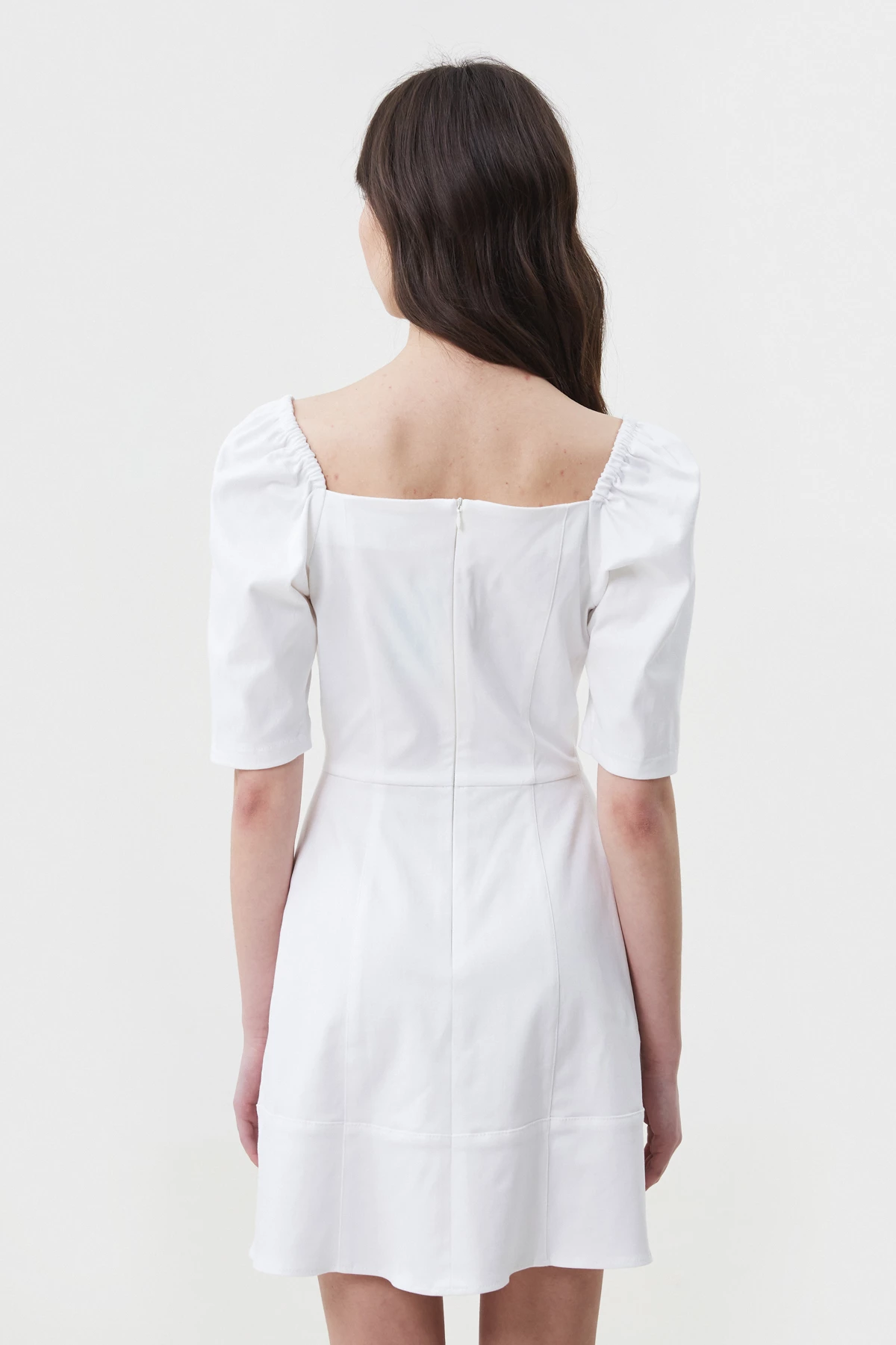 Біла коротка сукня з котону, фото 5