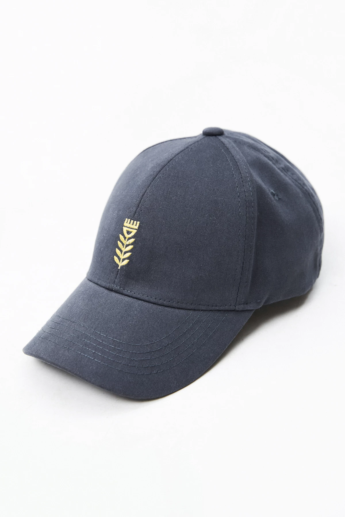 Dark grey cotton cap with "Wheat" embroidery, photo 1