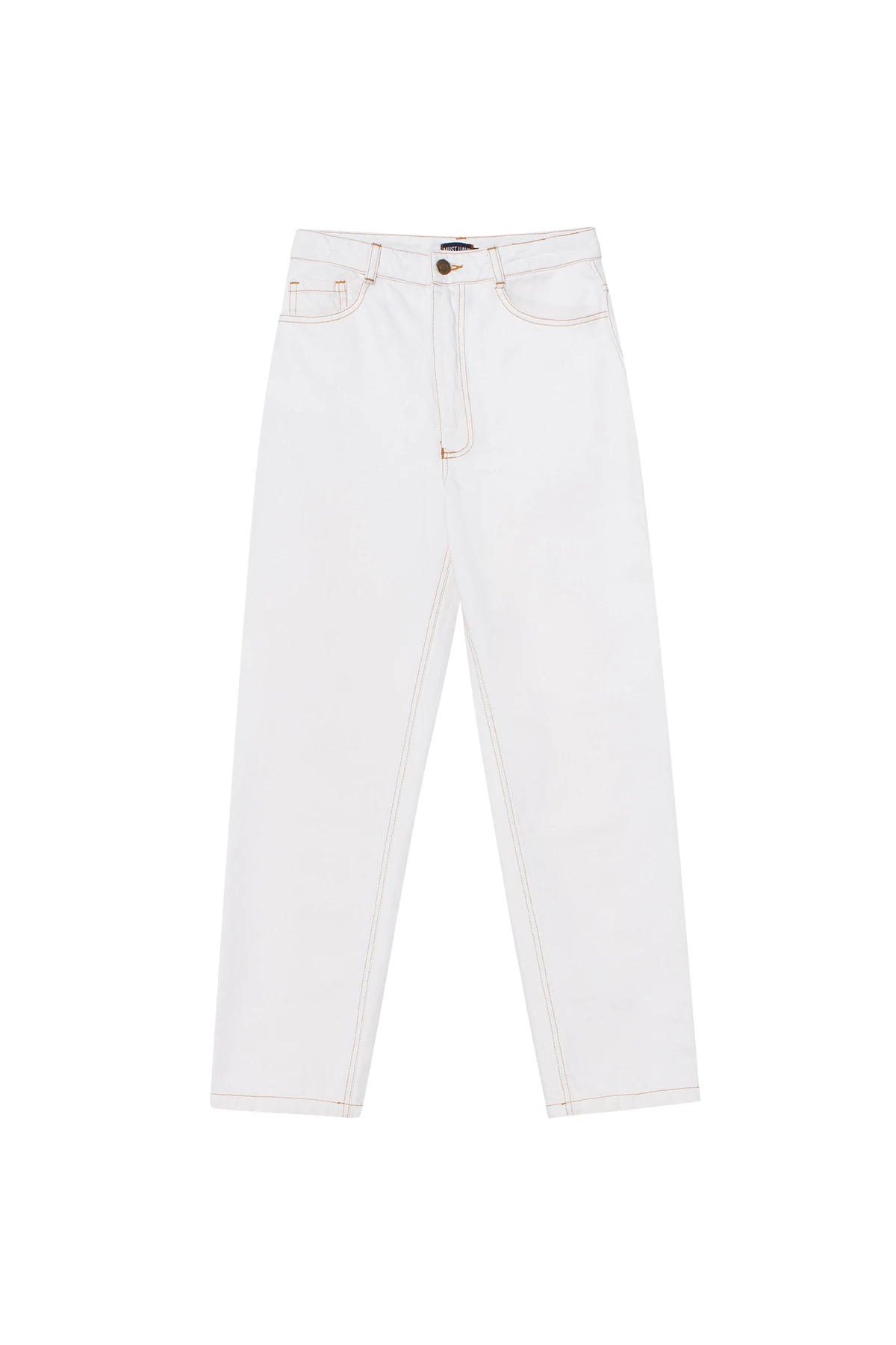 Cropped mom fit light milky denim jeans, photo 6