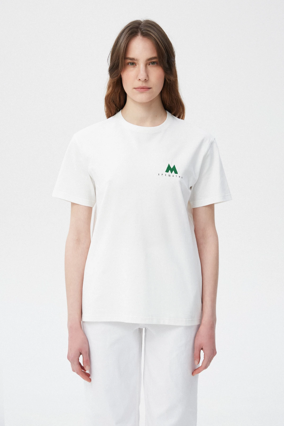 Молочна футболка "Хрещатик" з бавовни, фото 1