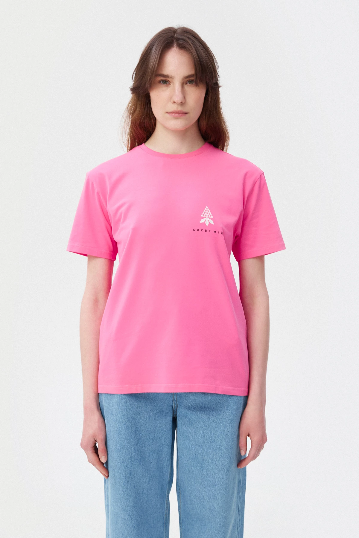 Розовая футболка "Каштан" из хлопка, фото 1