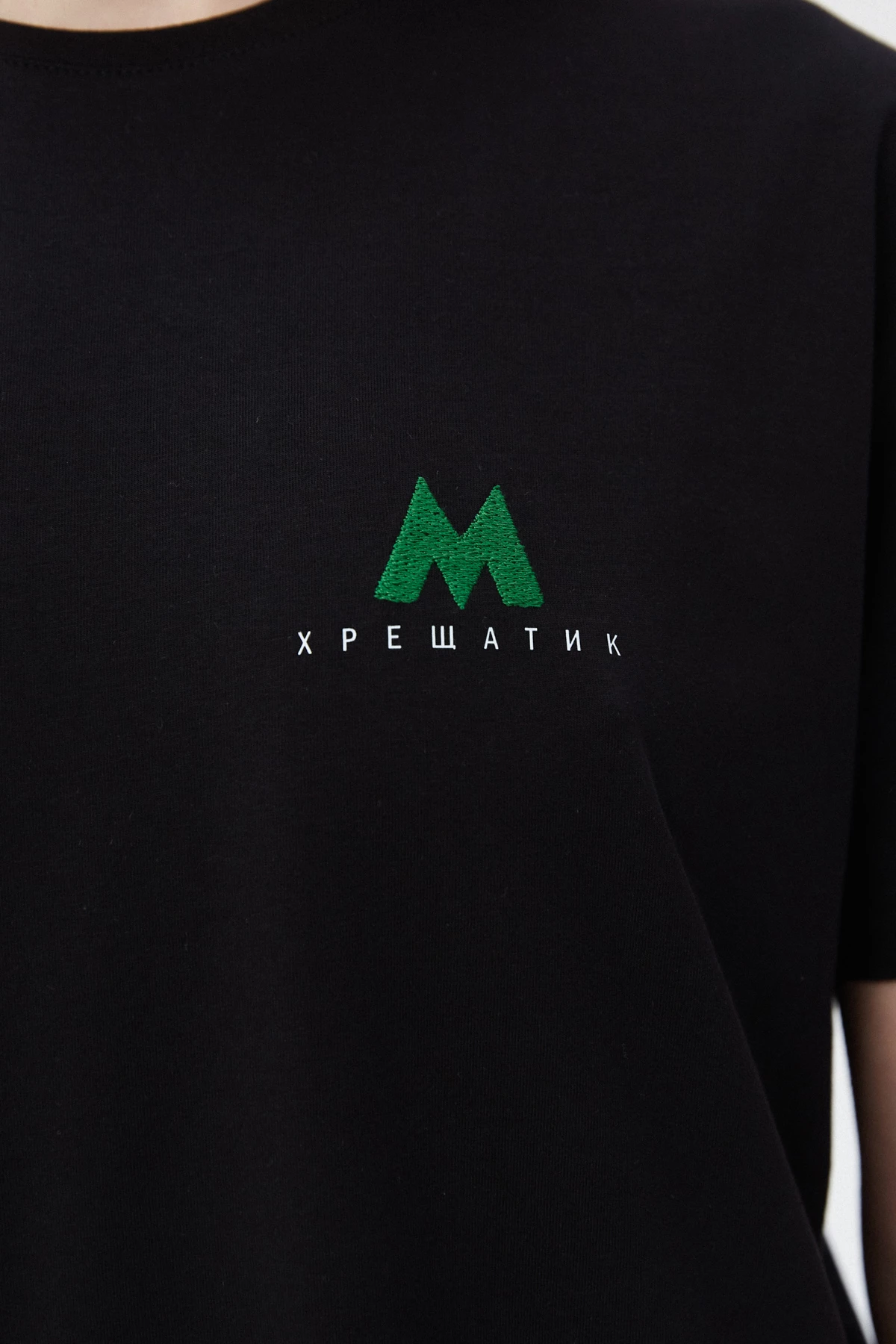 Black cotton T-shirt "Khreshchatyk", photo 3