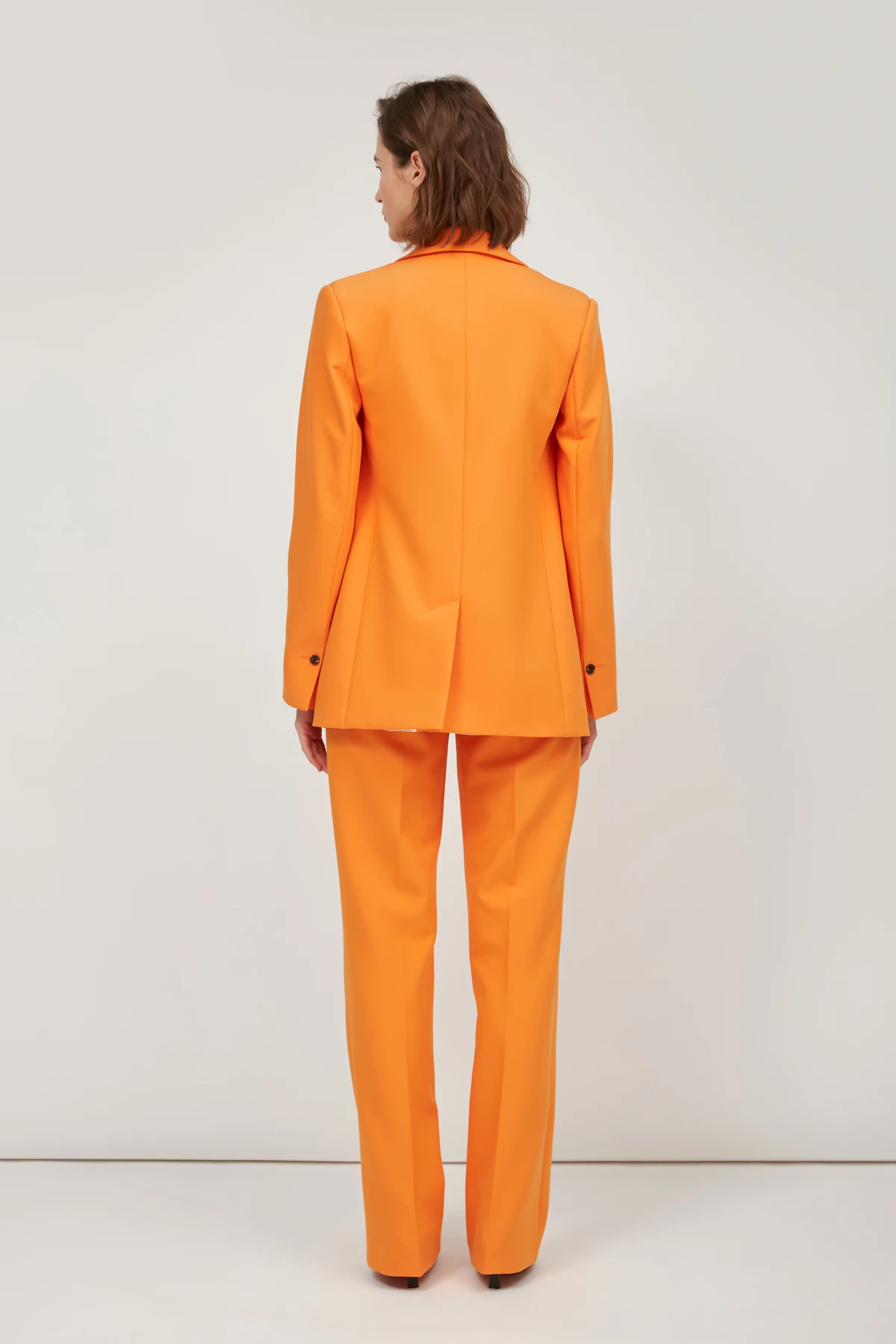 Штани прямого крою помаранчевого кольору , фото 4