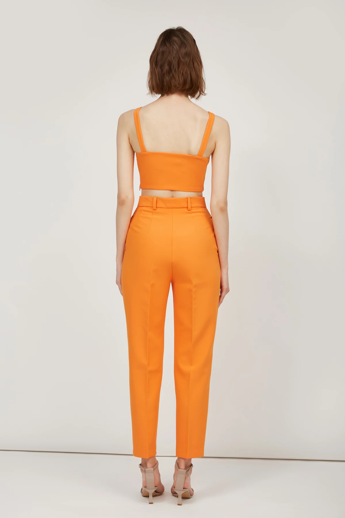 Завужені штани помаранчевого кольору, фото 3