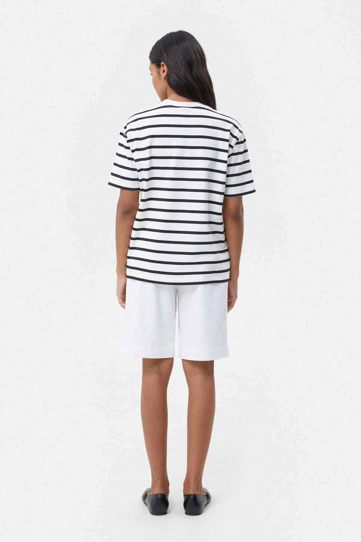Cotton T-shirt with black stripes, photo 3