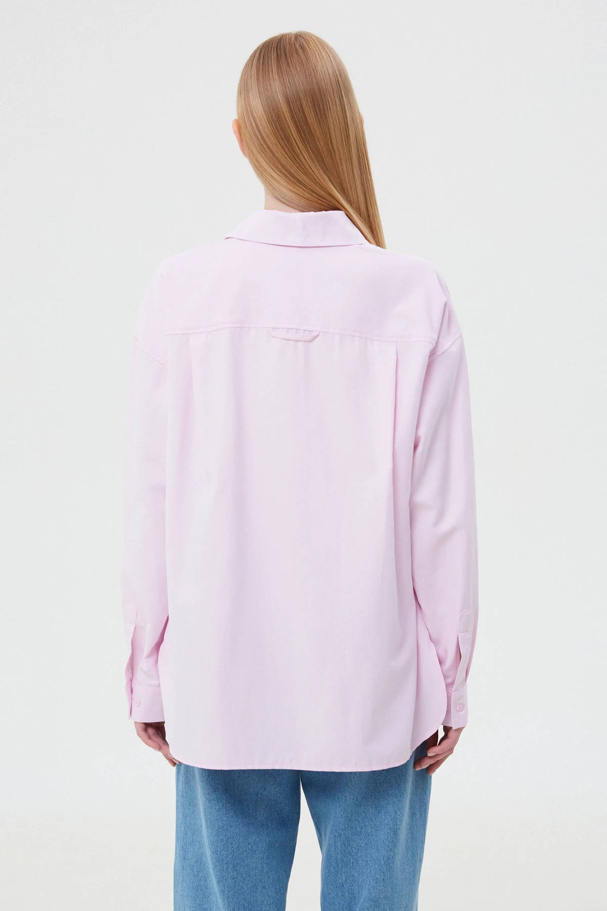 Loose-fit baby pink cotton shirt, photo 3