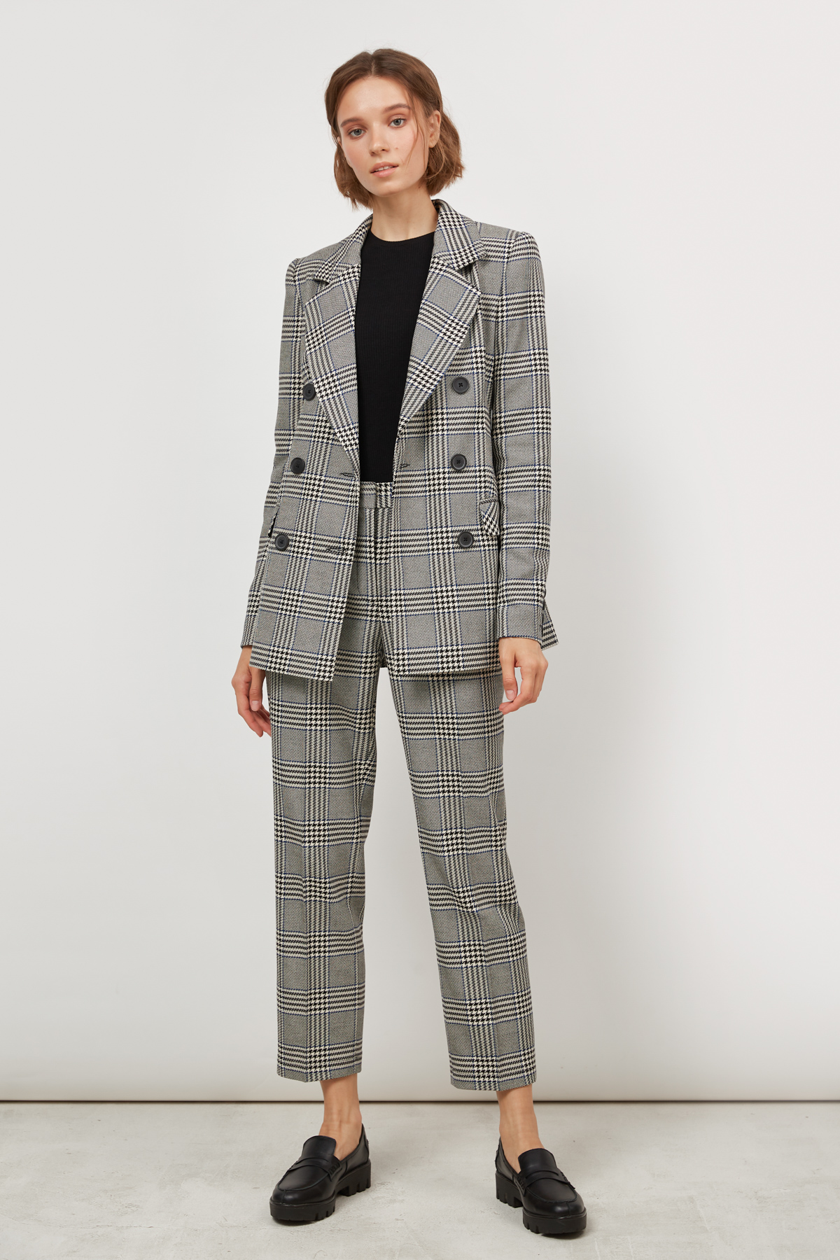 Cropped check trousers, photo 1