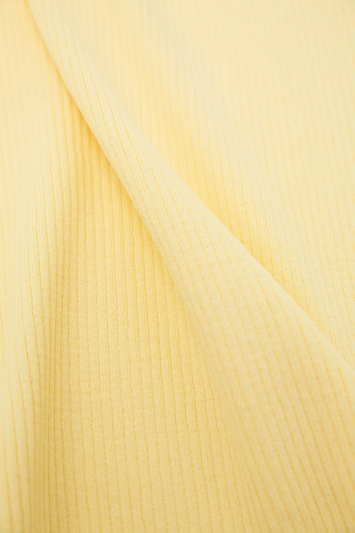 Yellow ribbed midi dress with viscose, photo 5