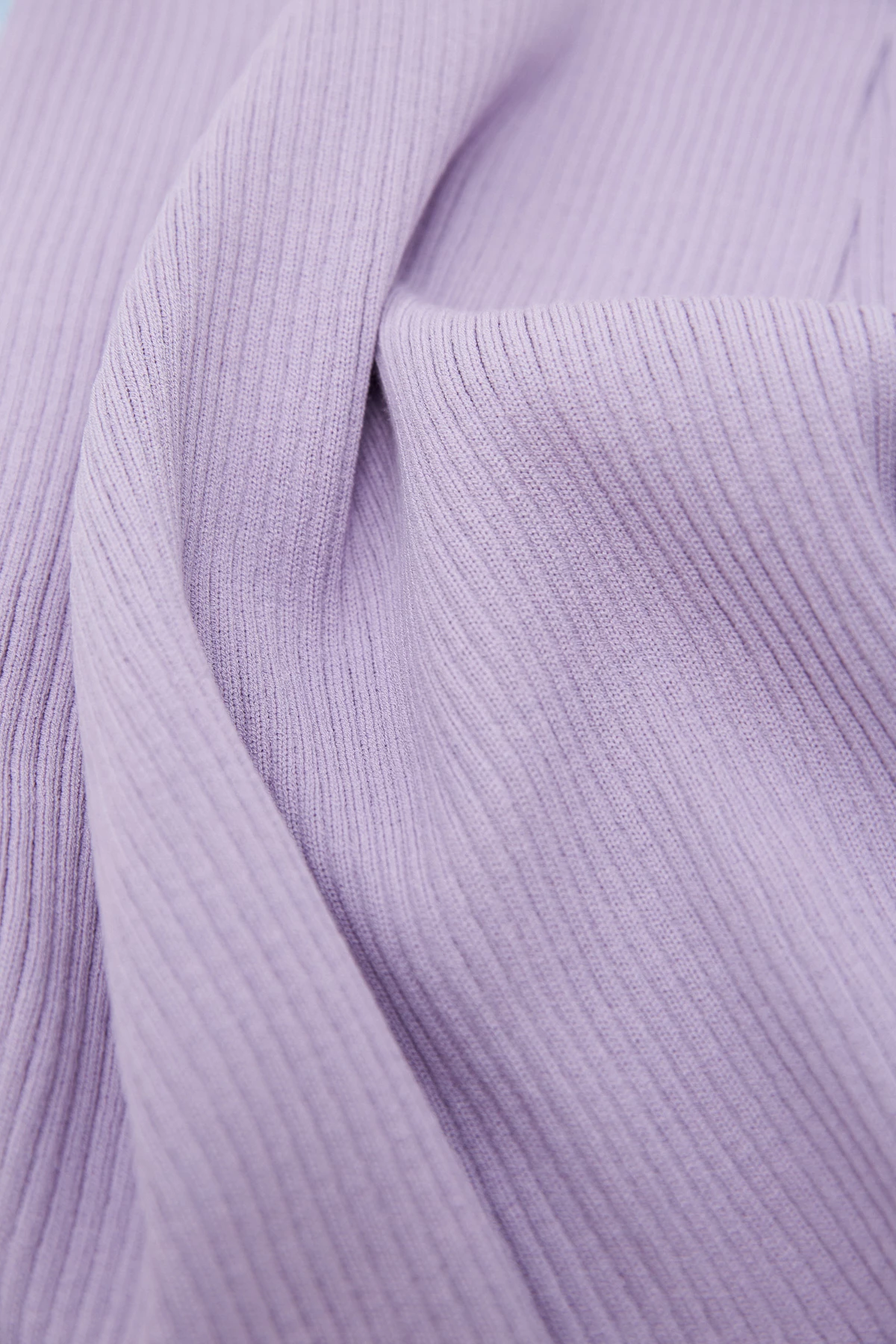 Лілова в'язана сукня міді в рубчик з віскозою, фото 3