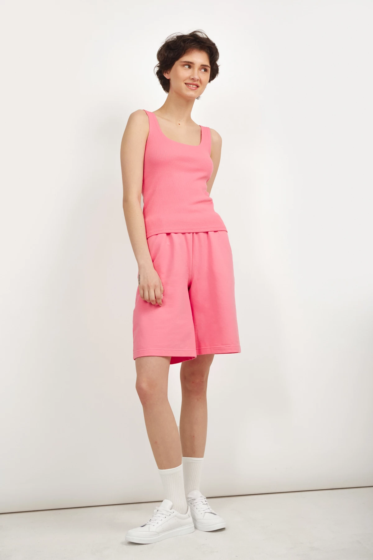 Pink Longline Knit Shorts, photo 2