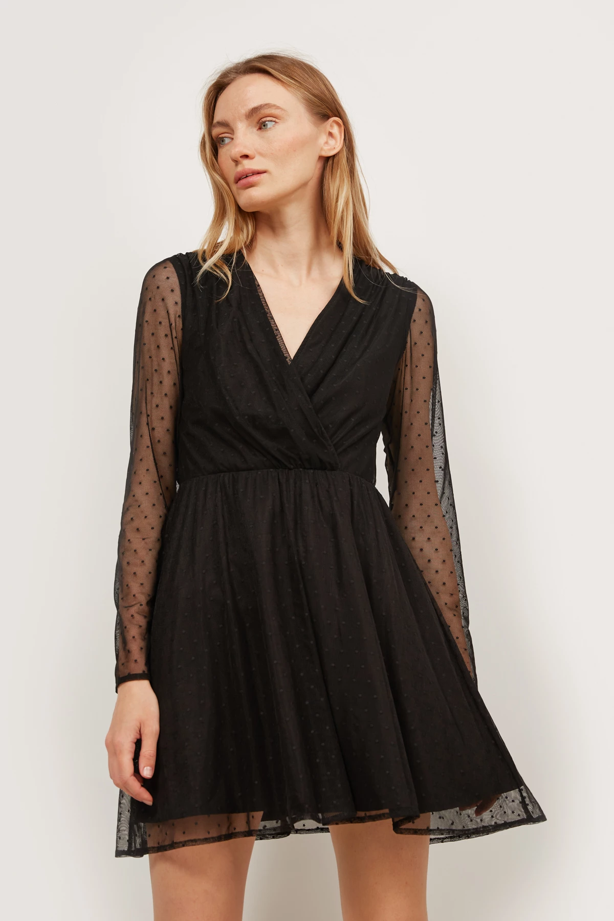 Black mesh short dress, photo 2
