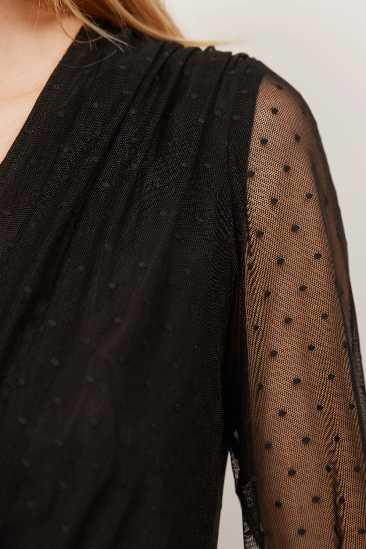 Black mesh short dress, photo 4