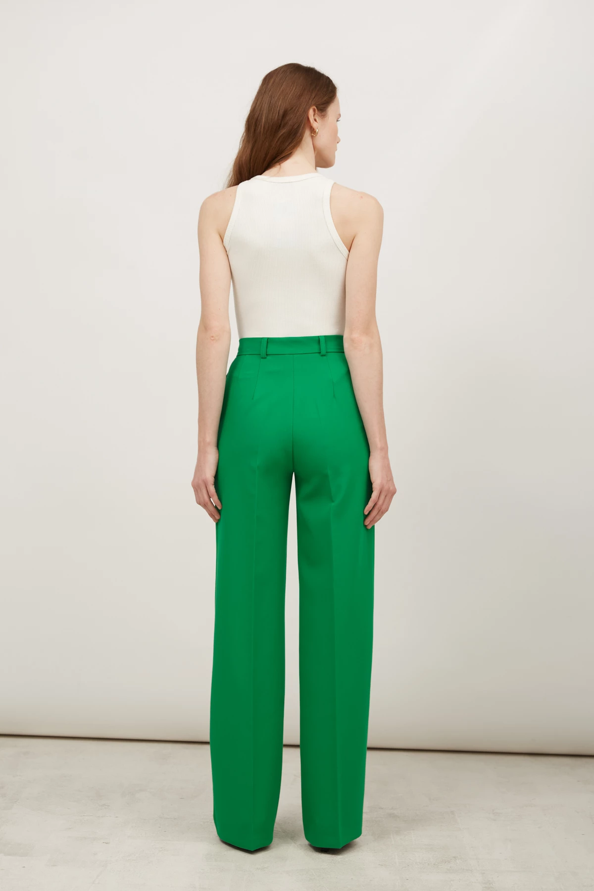 Bright green straight-leg trousers, photo 3