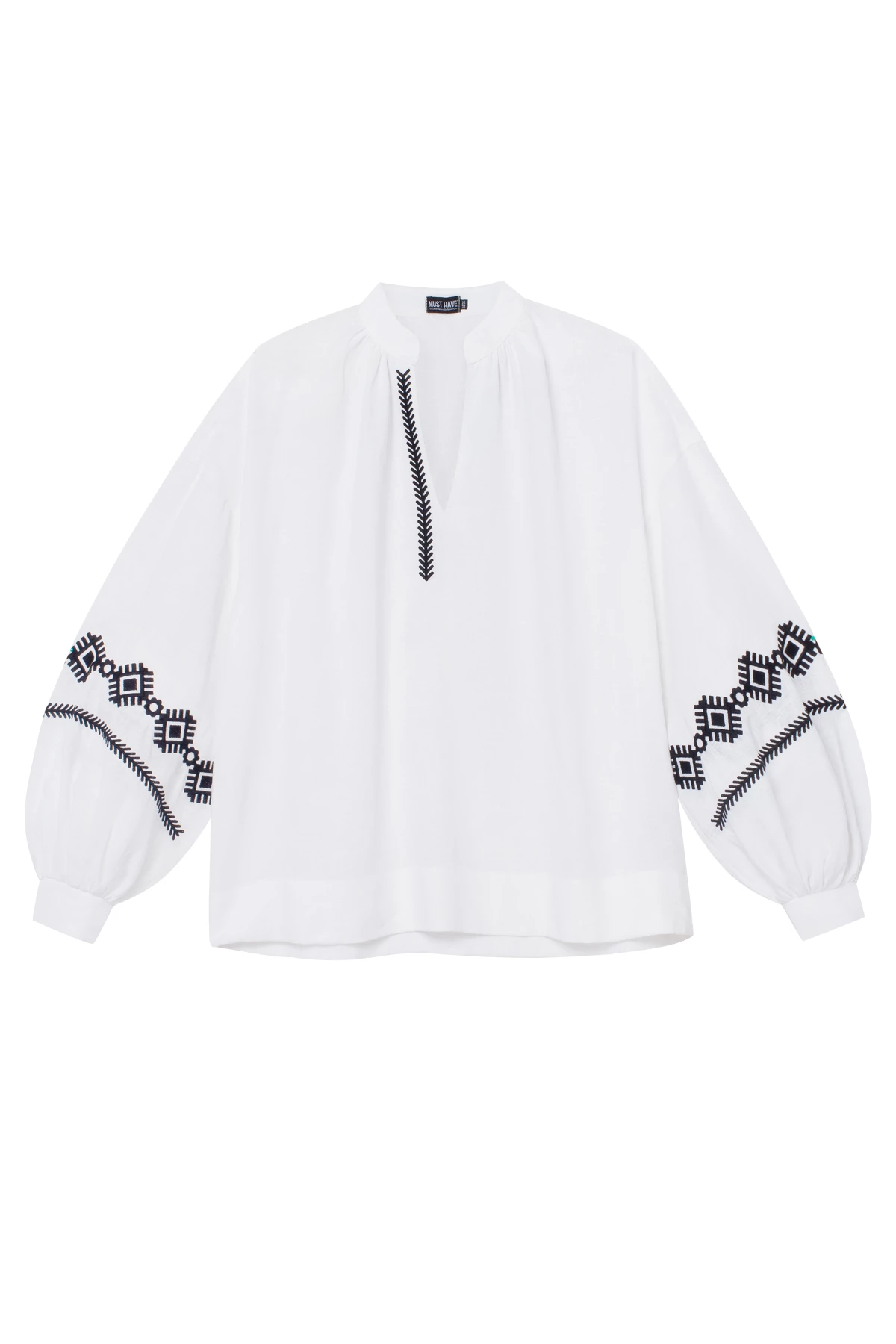 White linen vyshyvanka shirt with floral embroidery, photo 7