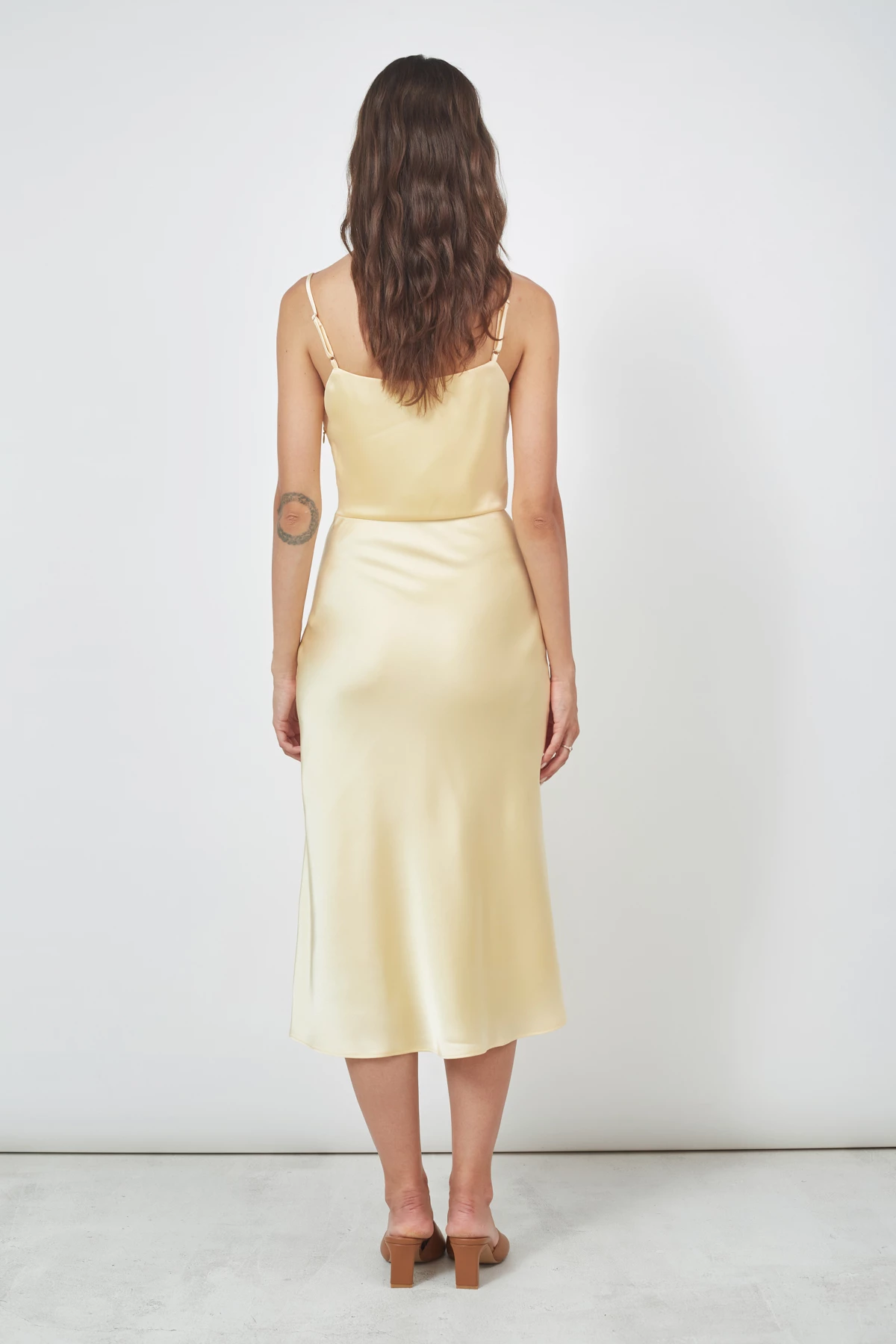  Lemon satin slip dress , photo 3