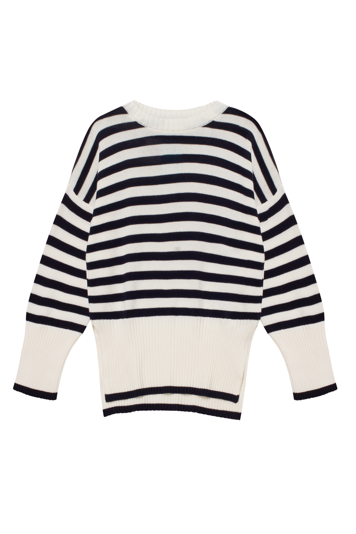 Sweater with milk cotton in blue stripes, photo 6