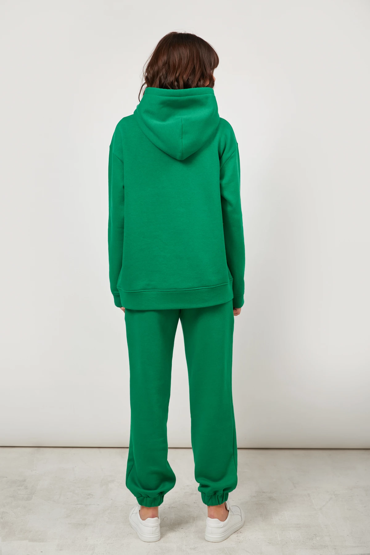 Трикотажні штани-джогери зеленого кольору , фото 4