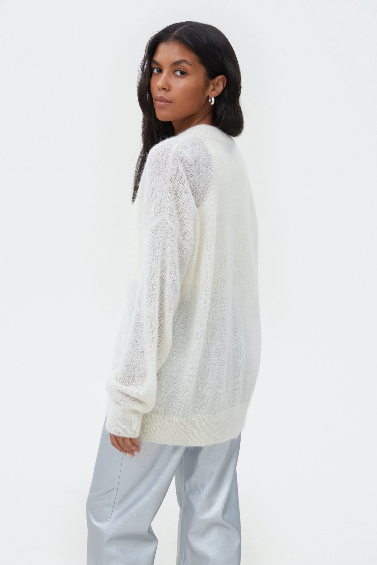 Knitted milky sweater with mohair, photo 6