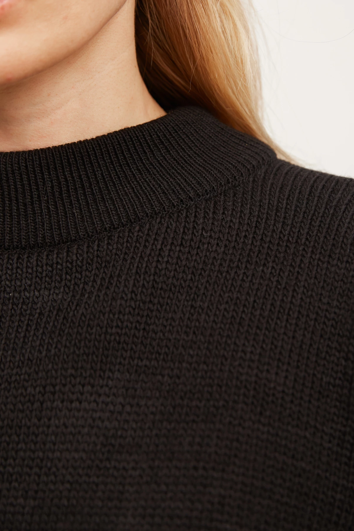 Черный вязанный свитер, фото 2