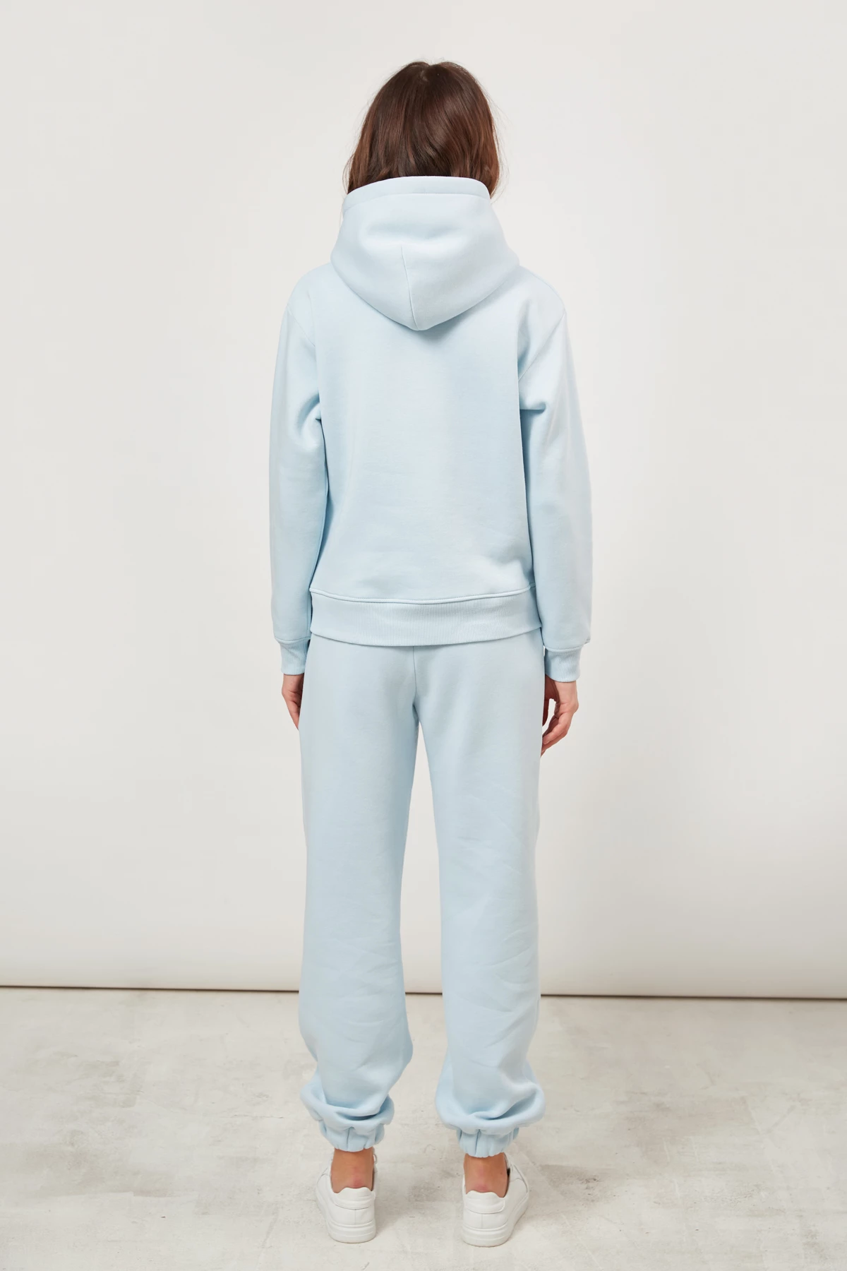 Sky blue jersey cropped joggers, photo 4