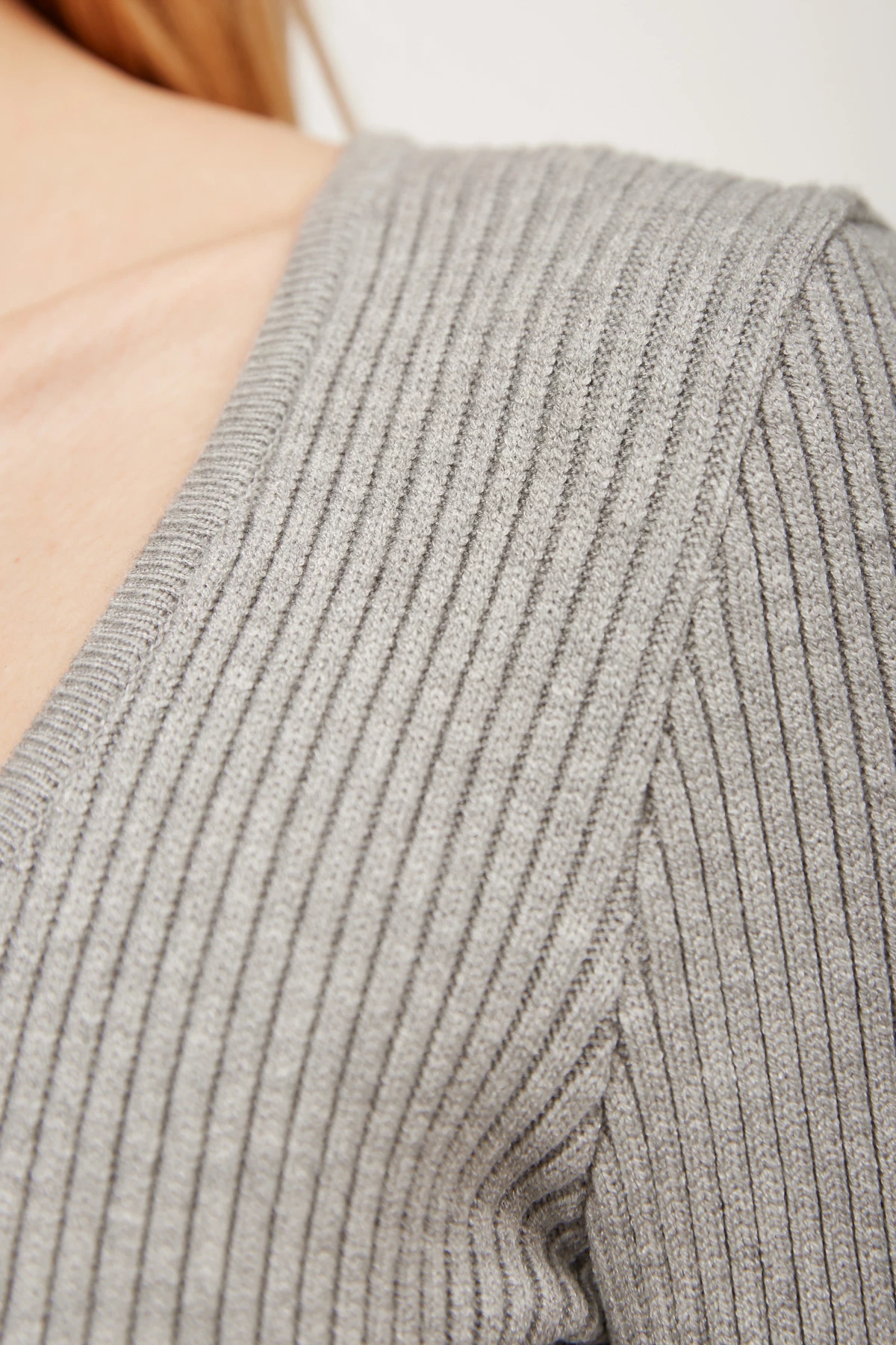 Gray knit viscose midi dress, photo 3