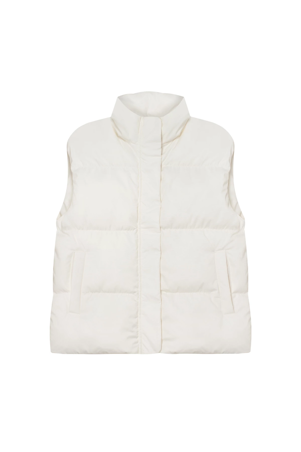 Milky quilted padded vest, photo 7
