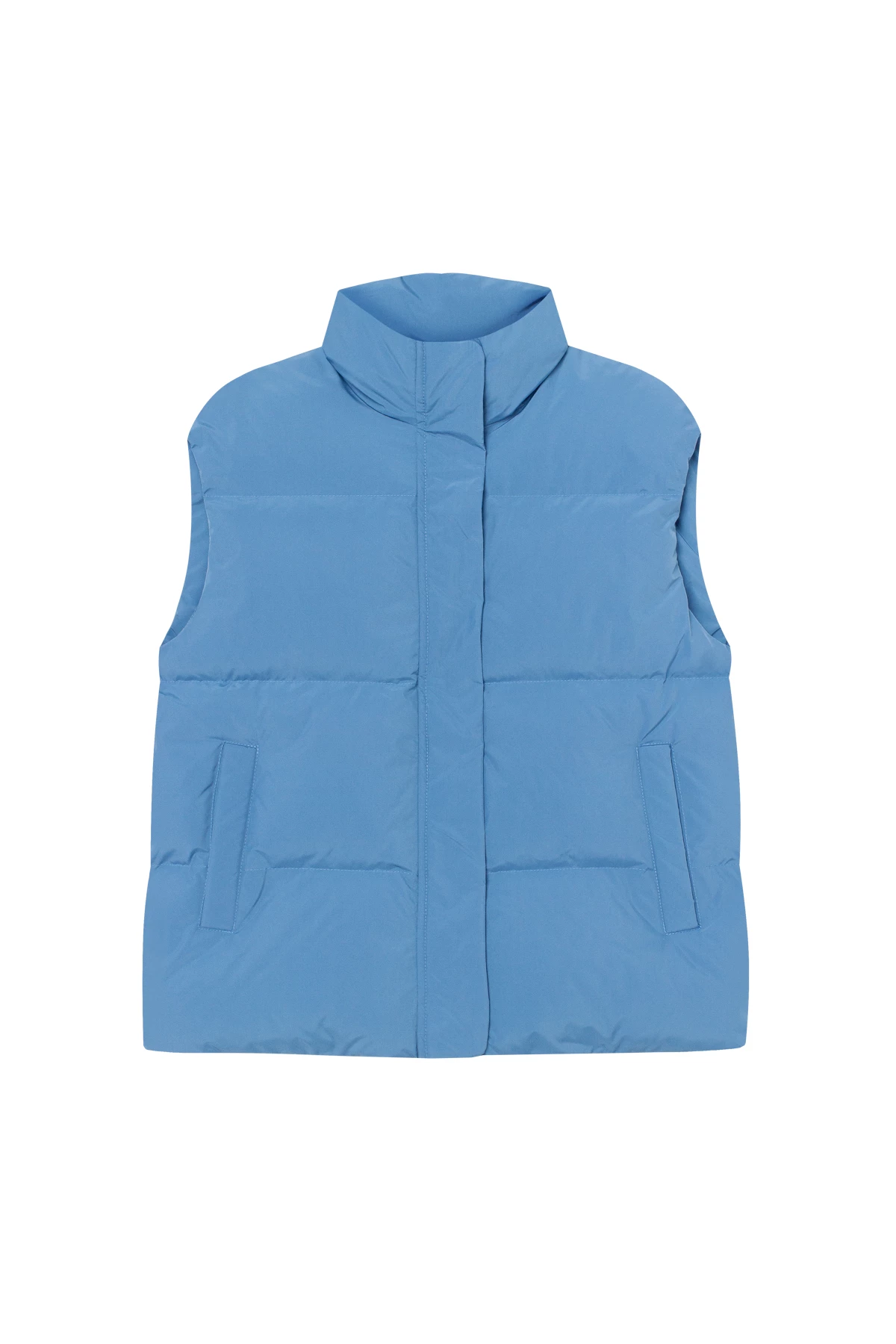 Navy blue quilted padded vest, photo 7
