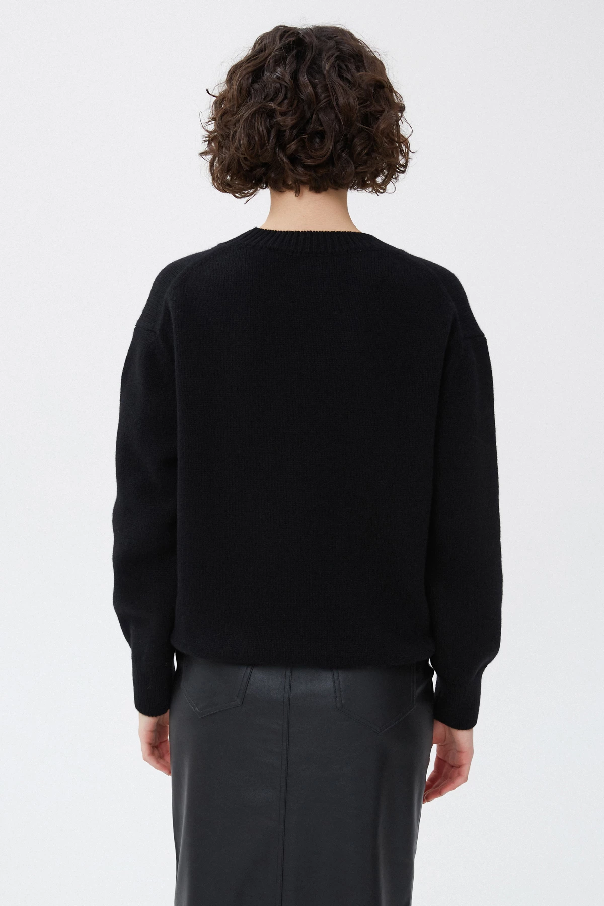 Кашеміровий чорний светр, фото 5