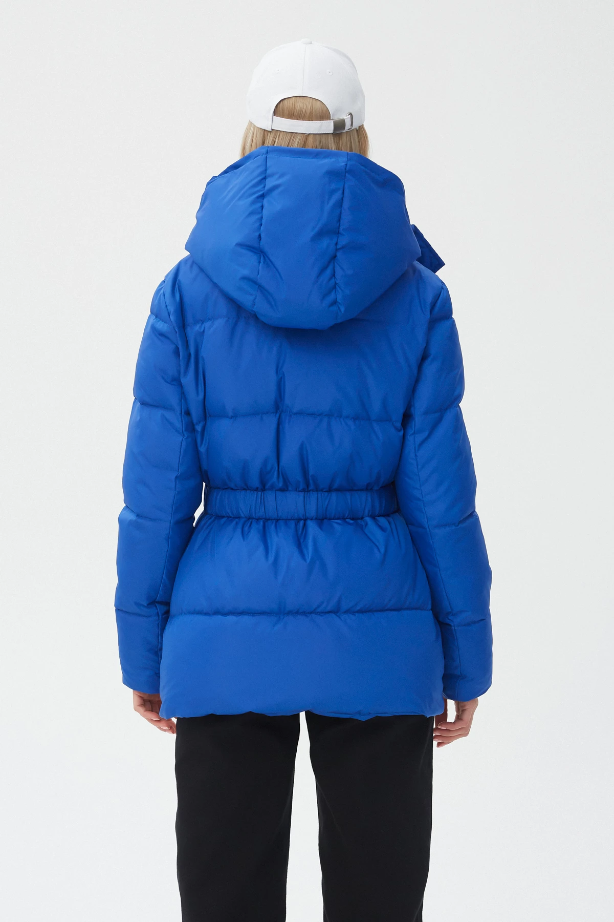 Electric blue jacket with accent waist and insulation, photo 5