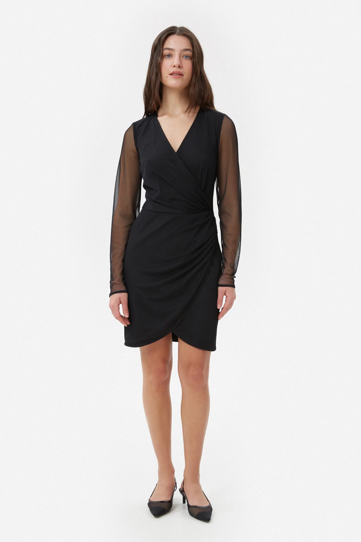 Short black mesh dress, photo 2