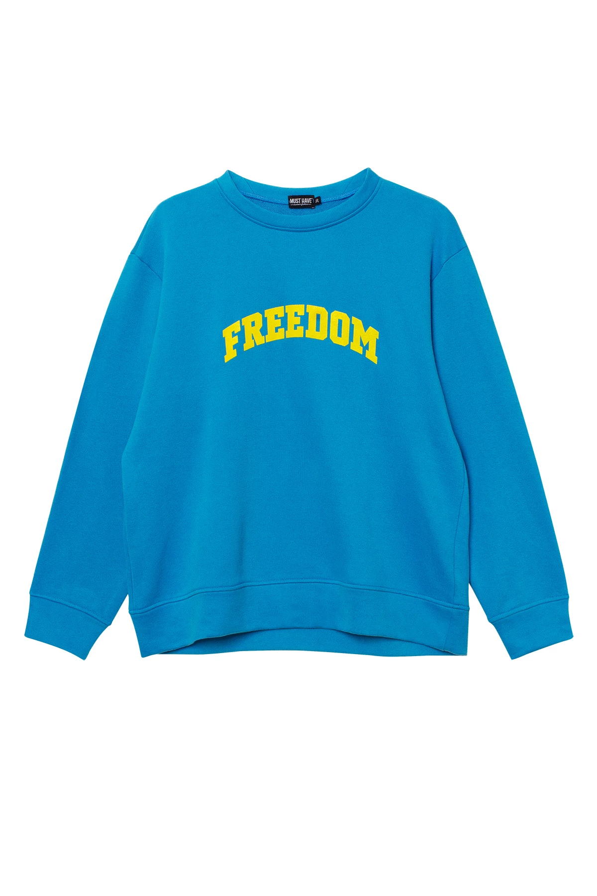 Light blue jersey sweatshirt with print "Freedom", photo 6