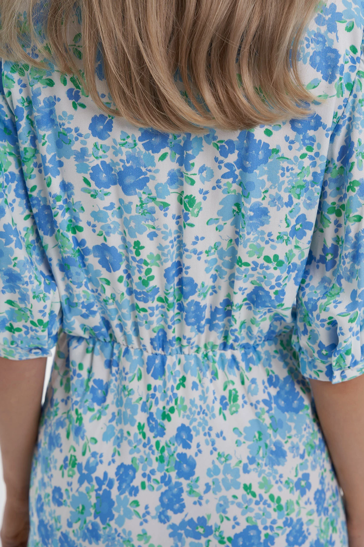 Milky short sleeve midi dress with flower print, photo 4