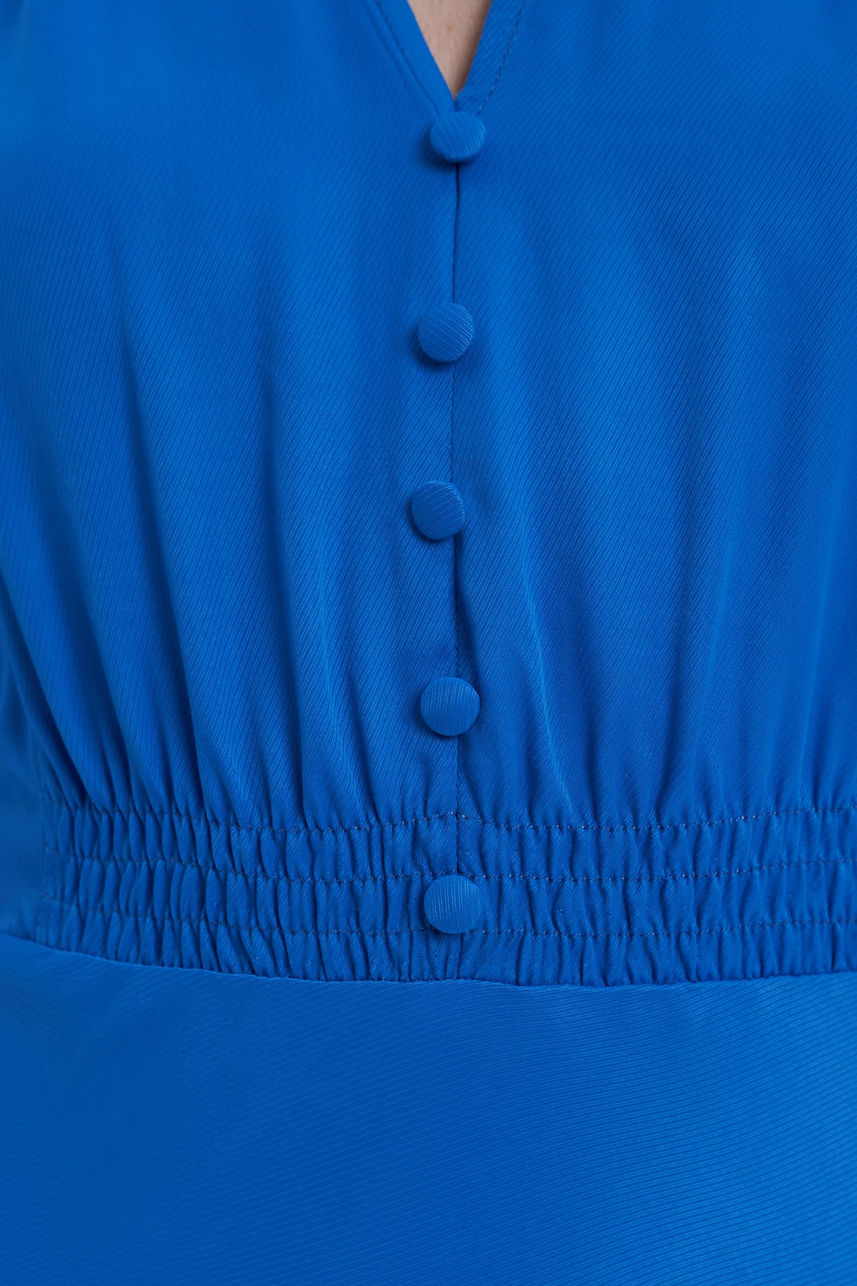 Сукня міді з коротким рукавом кольору електрик з віскози, фото 7