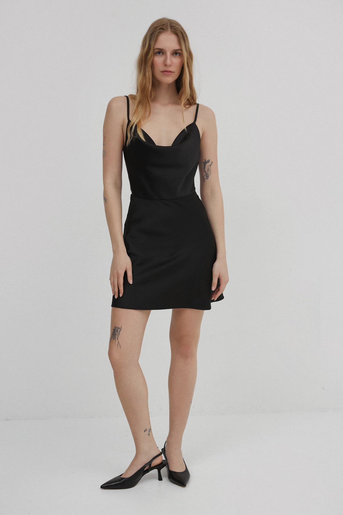 Short black slip dress , photo 2