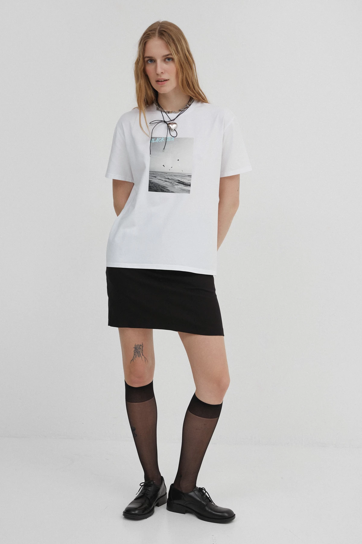 White cotton T-shirt "Black Sea", photo 2